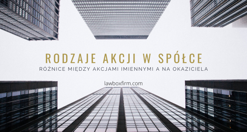 Rodzaje akcji w spółce